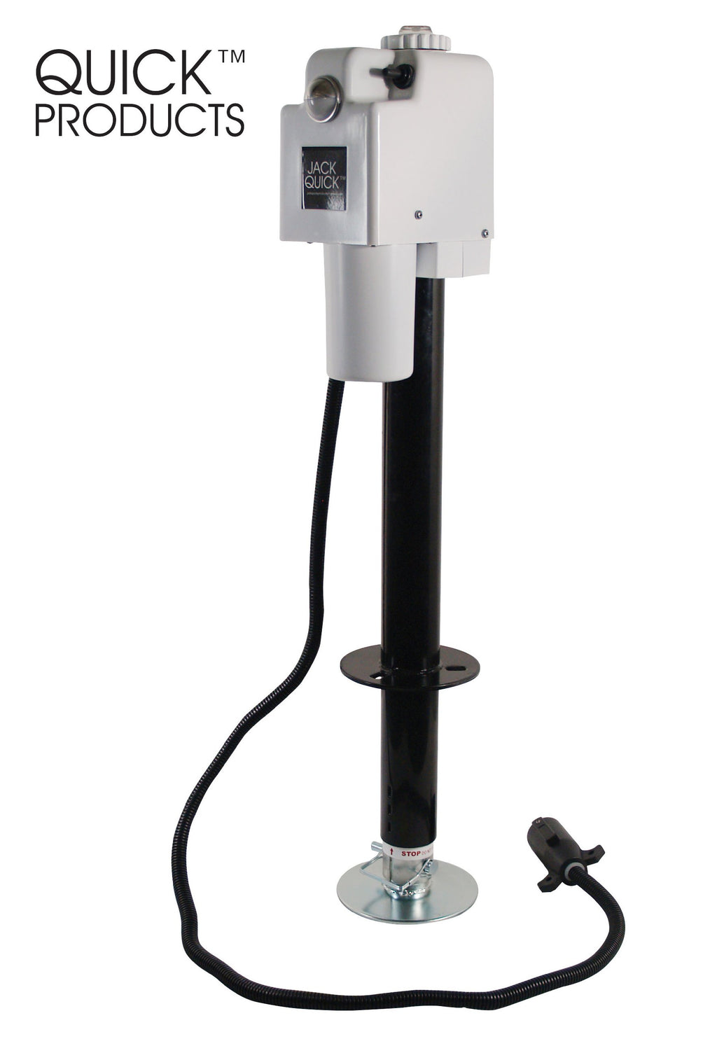 Electric Tongue Jack with 7-Way Plug, White Q281