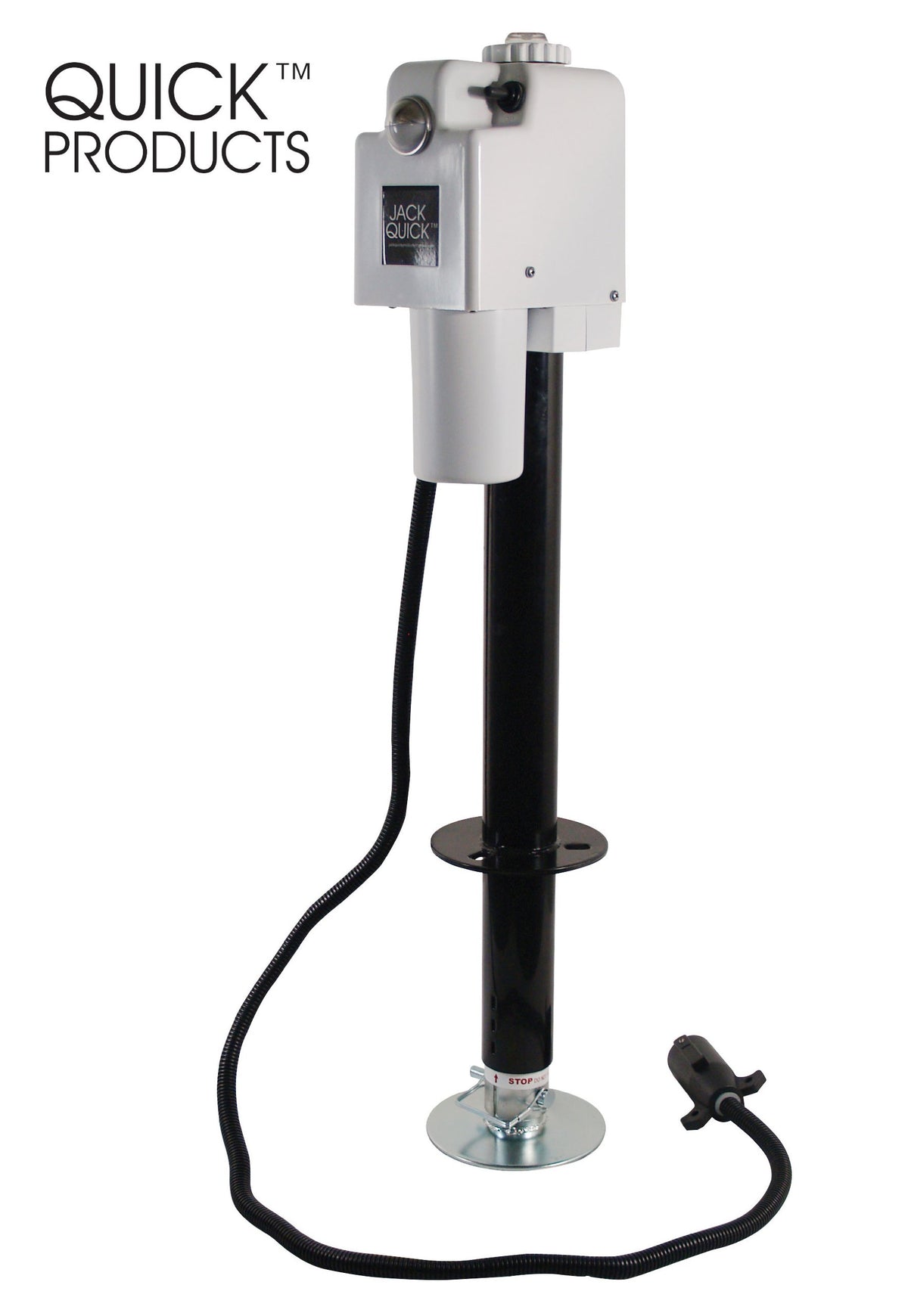 Electric Tongue Jack with 7-Way Plug, White Q281