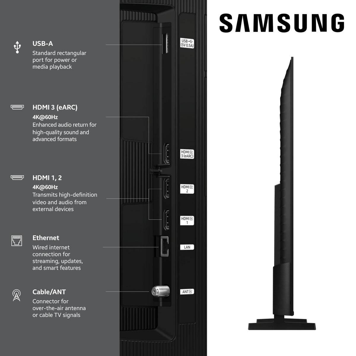 43 Inch QLED 4K Smart TV with 2.0 Channel Photo Frame Speaker D9877