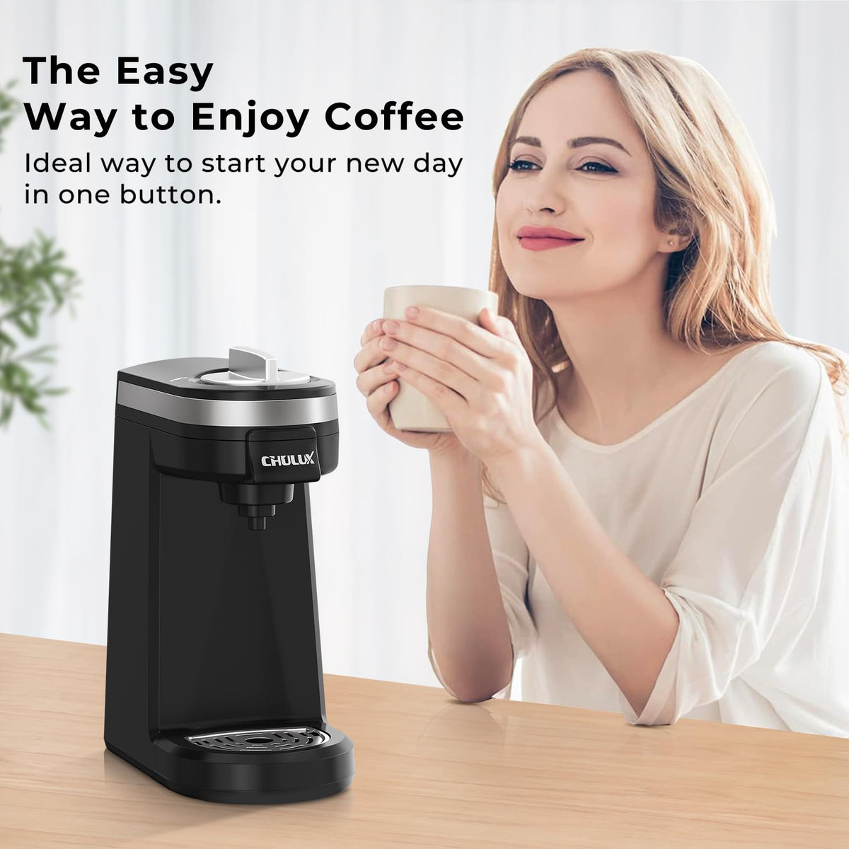 Black Mini Single Serve Coffee Maker J252118