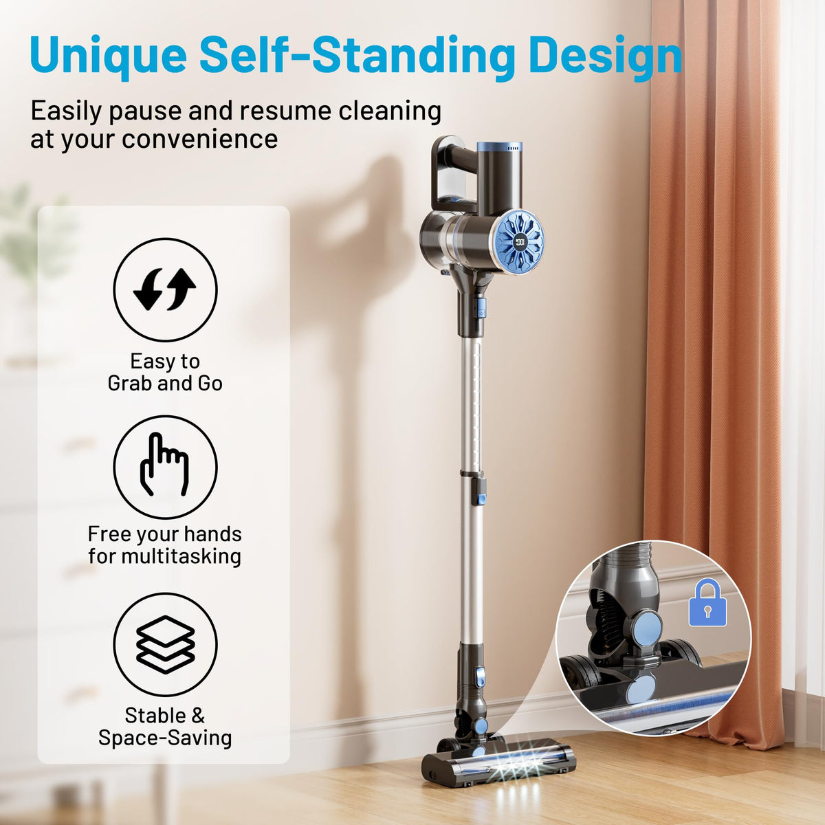 Cordless Stick Vacuum with LED Screen H69776