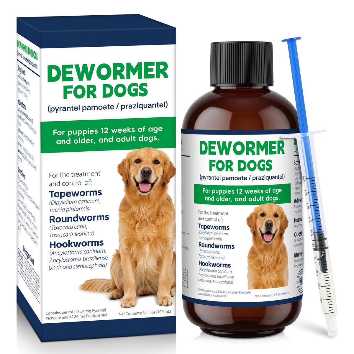 Dog Wormer Oral Liquid Treatment 100ml U107