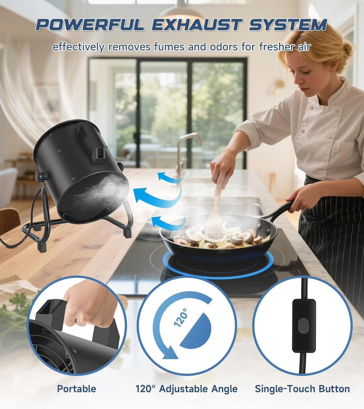 8'' Portable Range Hood with Switch U107249