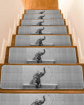 Grey Peel and Stick Stair Treads 8''x30'' 10PCS B512865