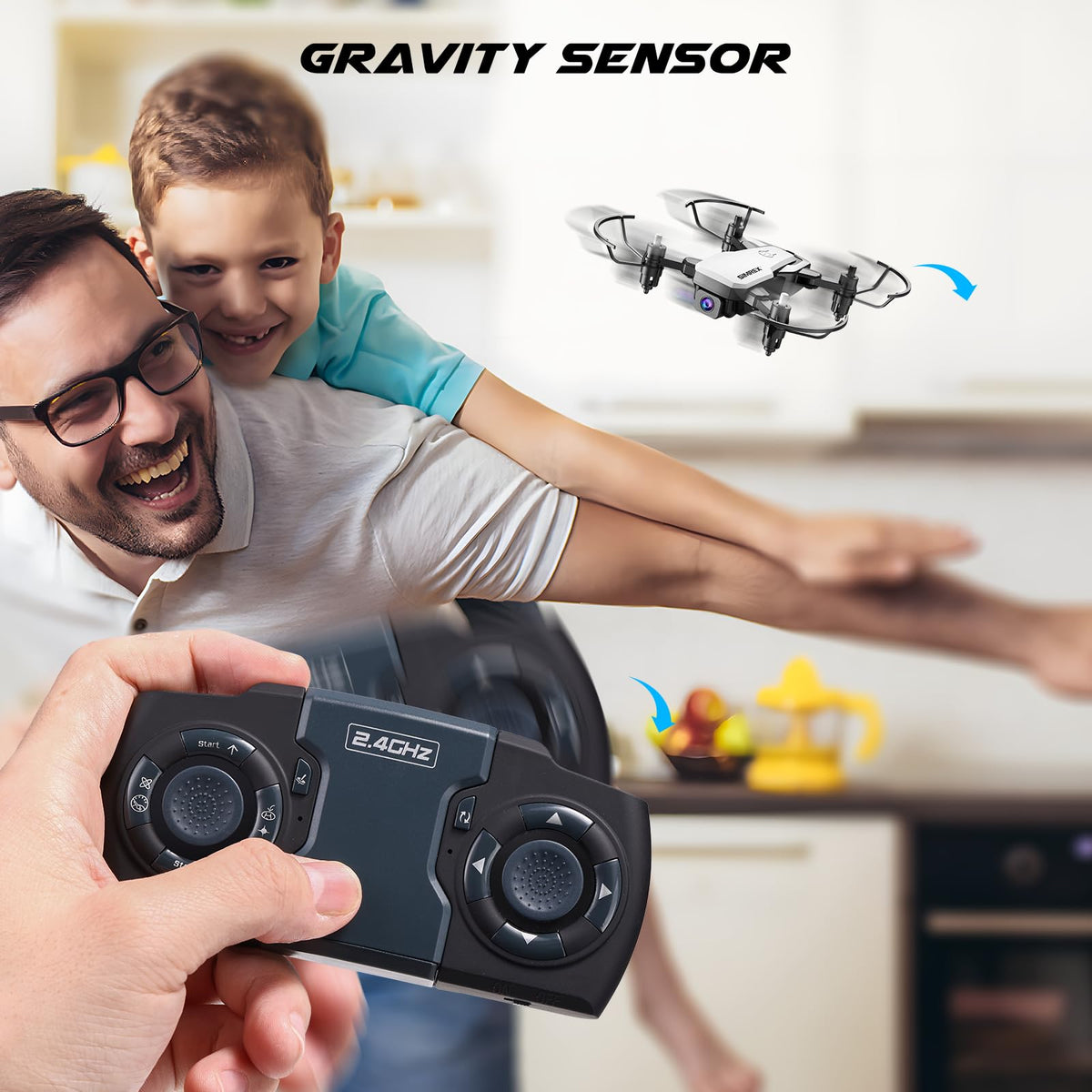 Mini Drone with 720P Camera, Foldable RC Quadcopter, White I66104