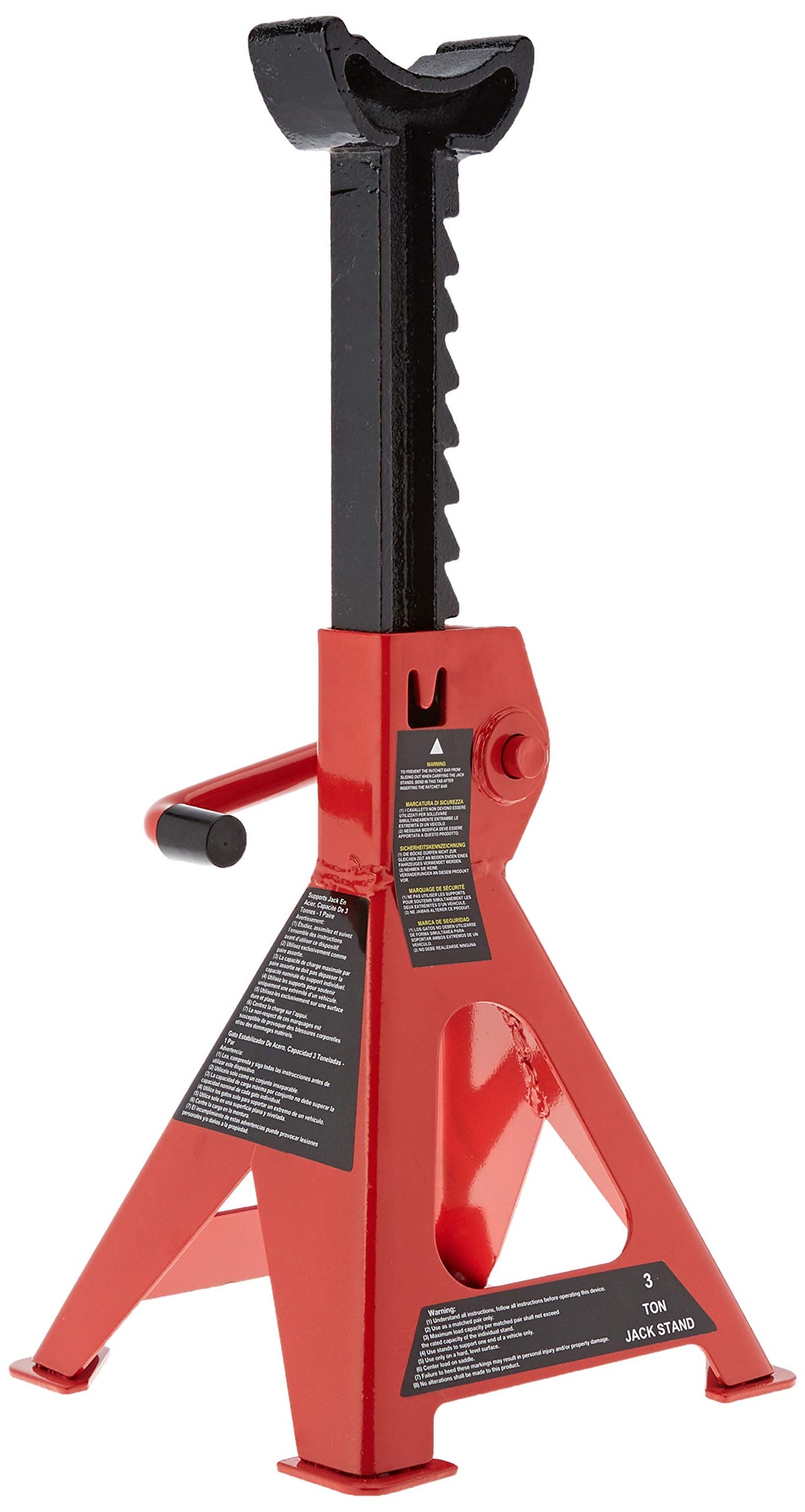 2 Ton Low Profile Floor Jack + 3 Ton Jack Stands, Black and Red M835