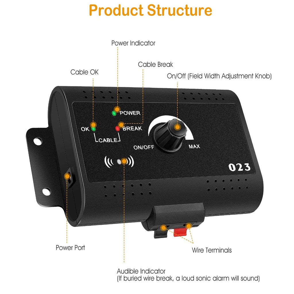 Electric Dog Fence System with 2 Collars V7584