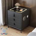 Gray Nightstand with Fingerprint Lock and Wireless Charging N345058