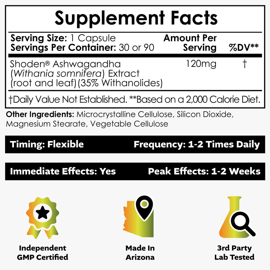 Ashwagandha Extract Capsules 120mg 30 Count P12916