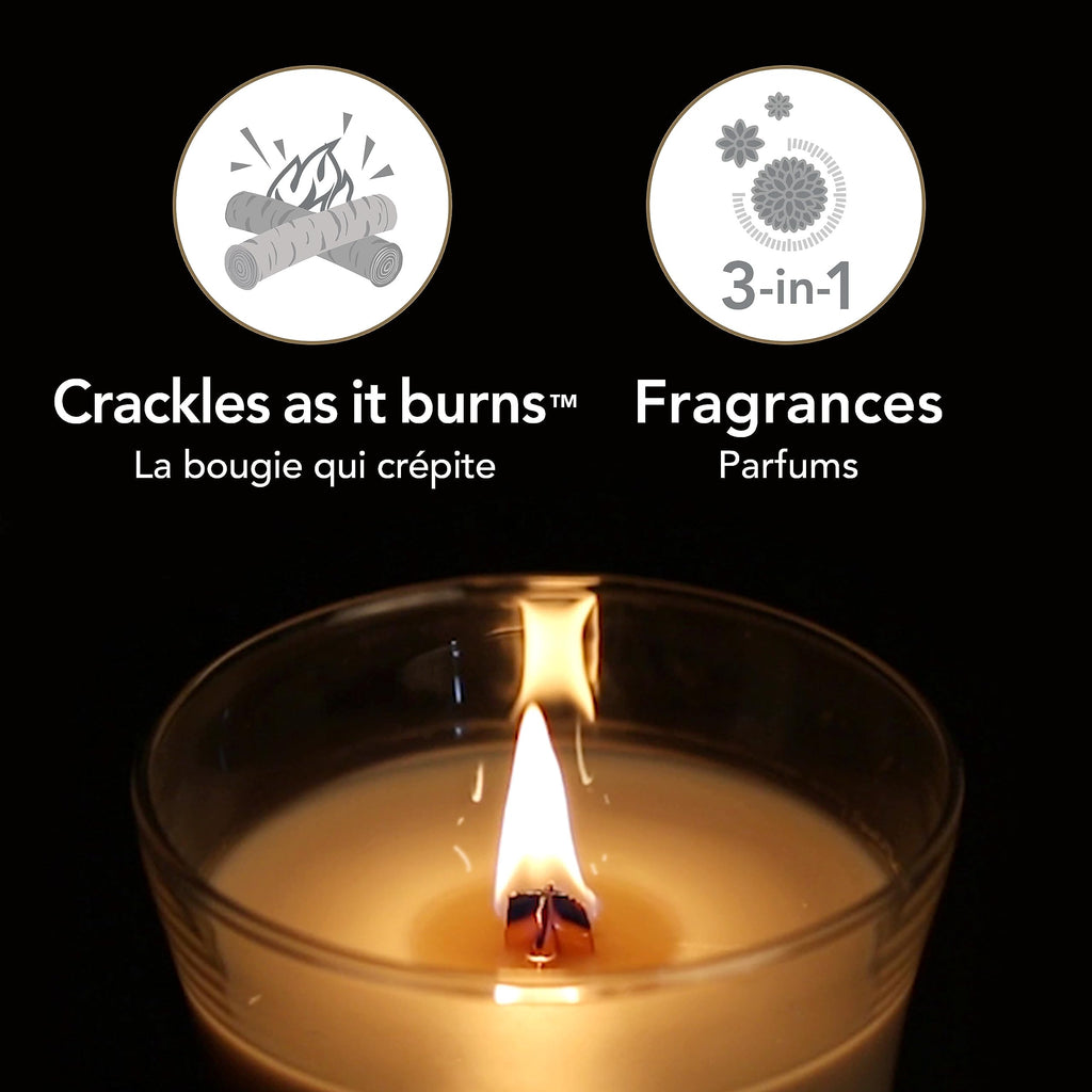 Scented Trilogy Candle with Crackling Wick K1449