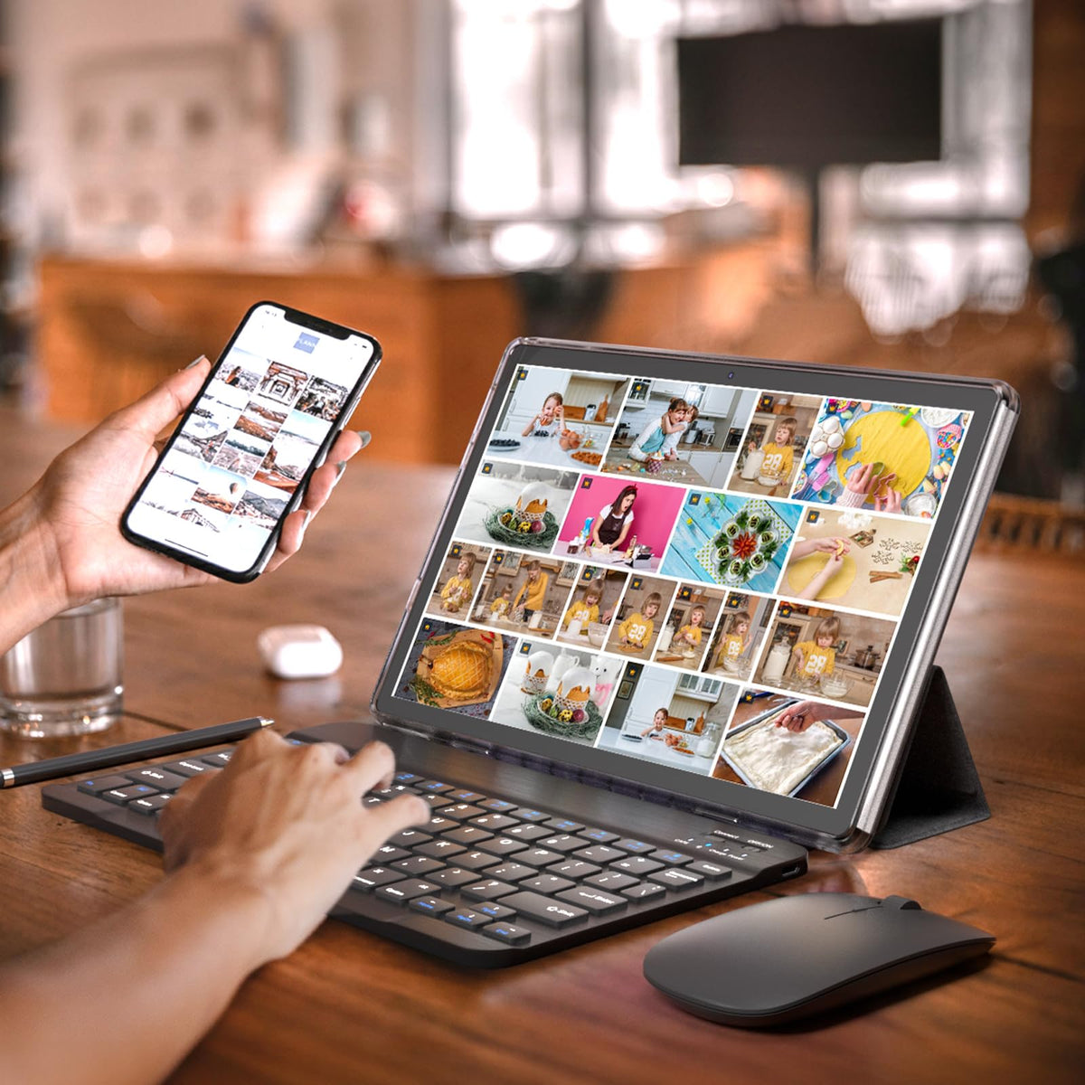 10 inch Tablet with Keyboard 2 in 1 Android 15 8GB+32GB 6000mAh V12777