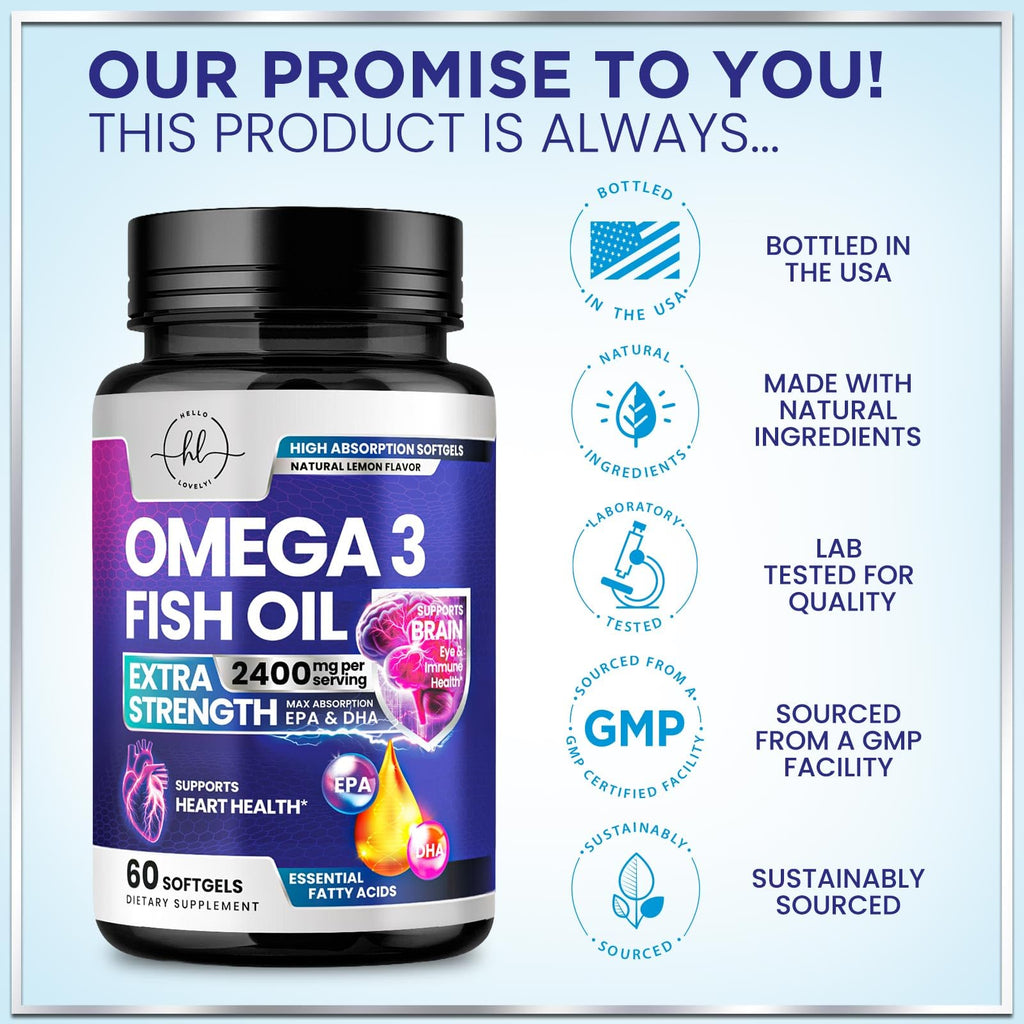 2400mg Omega 3 Fish Oil Softgels Y5093