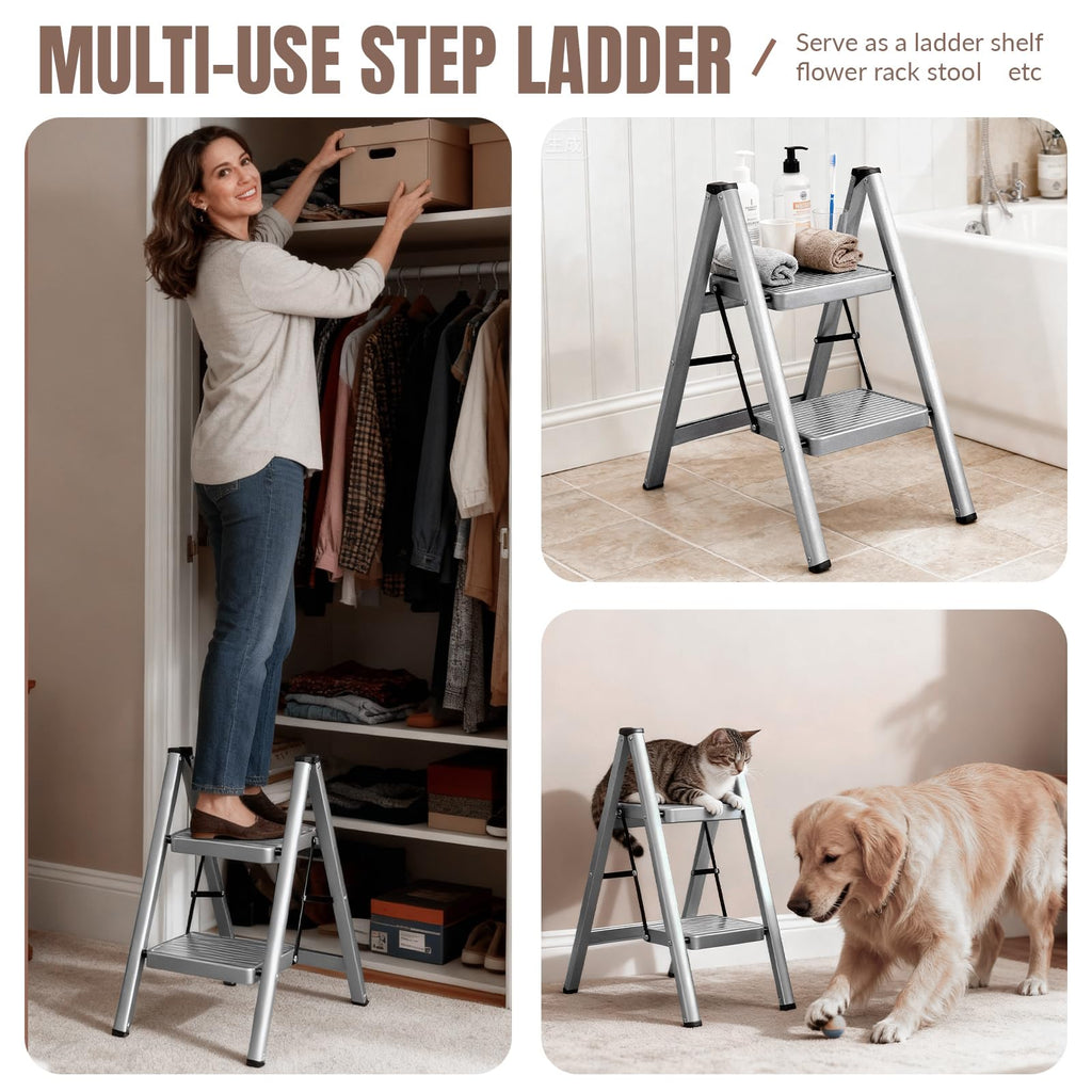2 Step Steel Folding Step Stool A9475