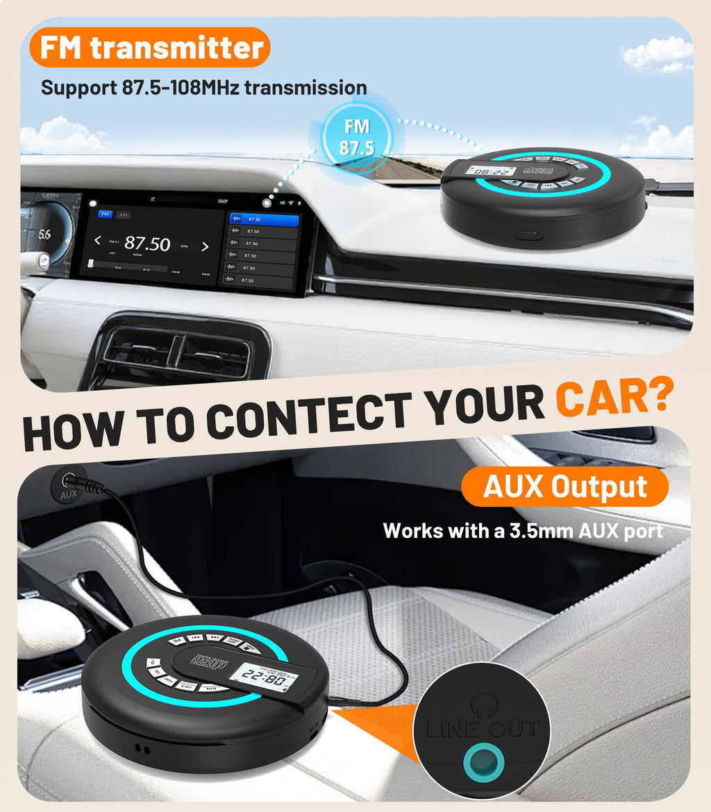 Portable CD Player with Speaker Bluetooth Q609843