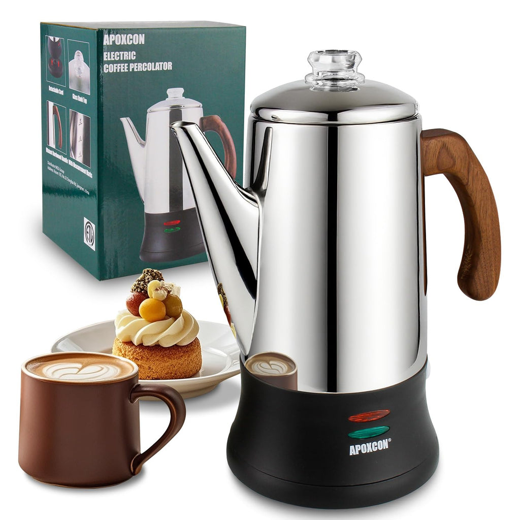 Electric Stainless Steel Coffee Percolator 8 Cup Z18122