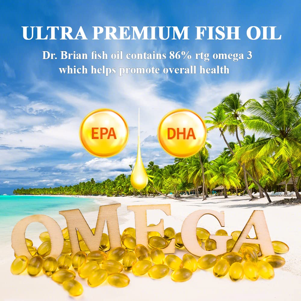 130 Softgel rTG Omega 3 Fish Oil Capsule with EPA/DHA Vitamin D E B1402
