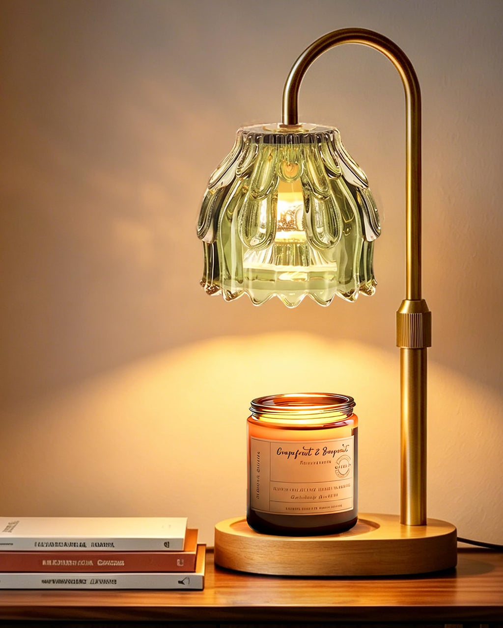 Adjustable Height Green Candle Warmer Lamp P598