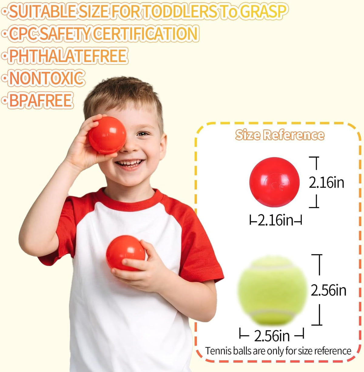 Plastic Balls for Ball Pit 50 100 200 pcs 2.2" Set P106