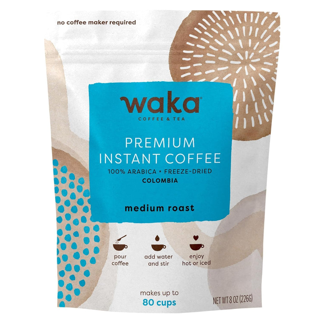 Instant Coffee, Colombian Medium Roast, 80 Cups, 8 oz Bag E7051