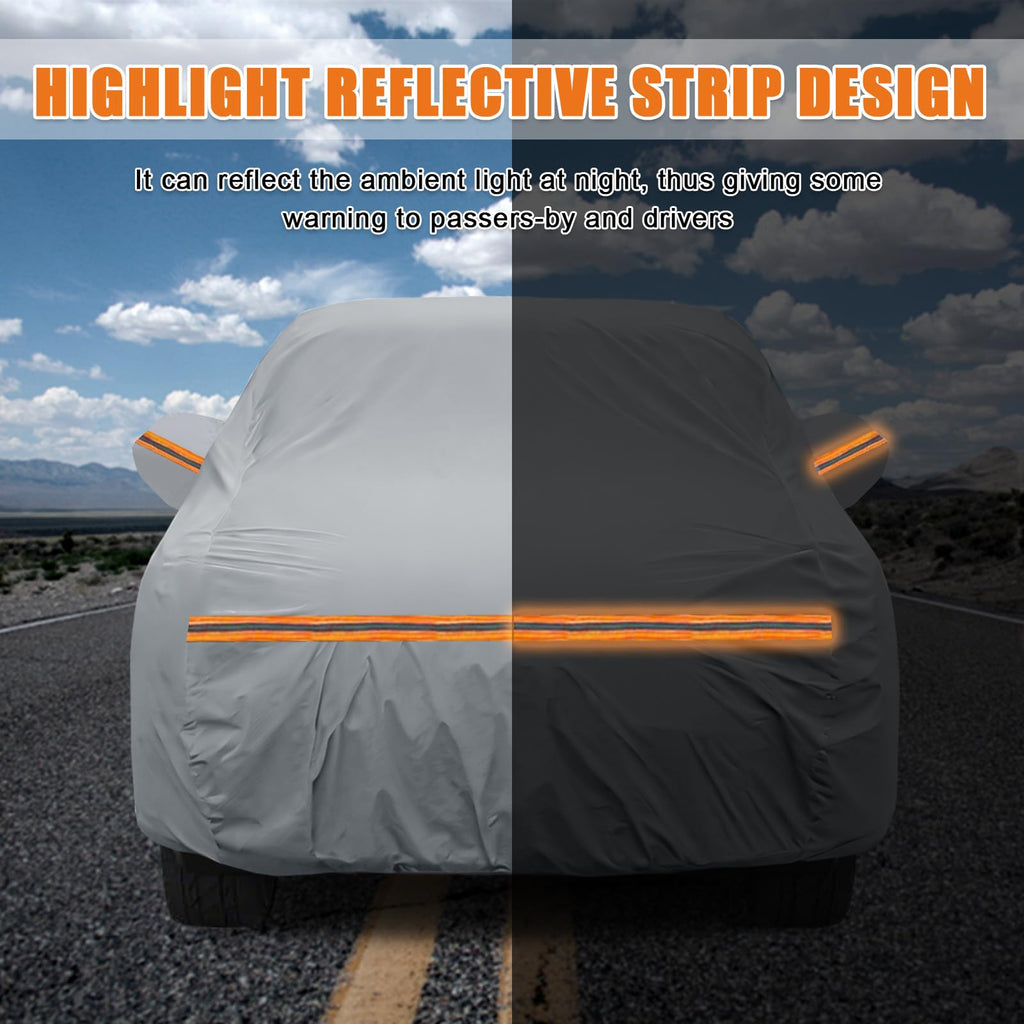 Waterproof Truck Cover for CrewCab 5.5/5.7/5.8 ft with Camper Shell Topper O255