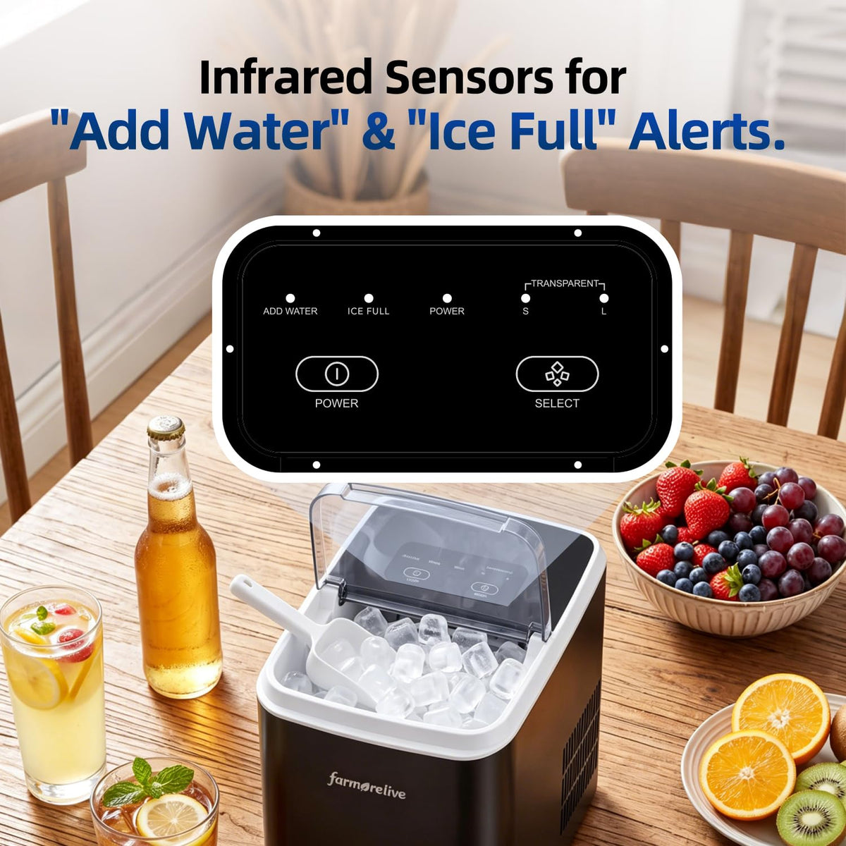 Portable Stainless Steel Ice Maker V2639