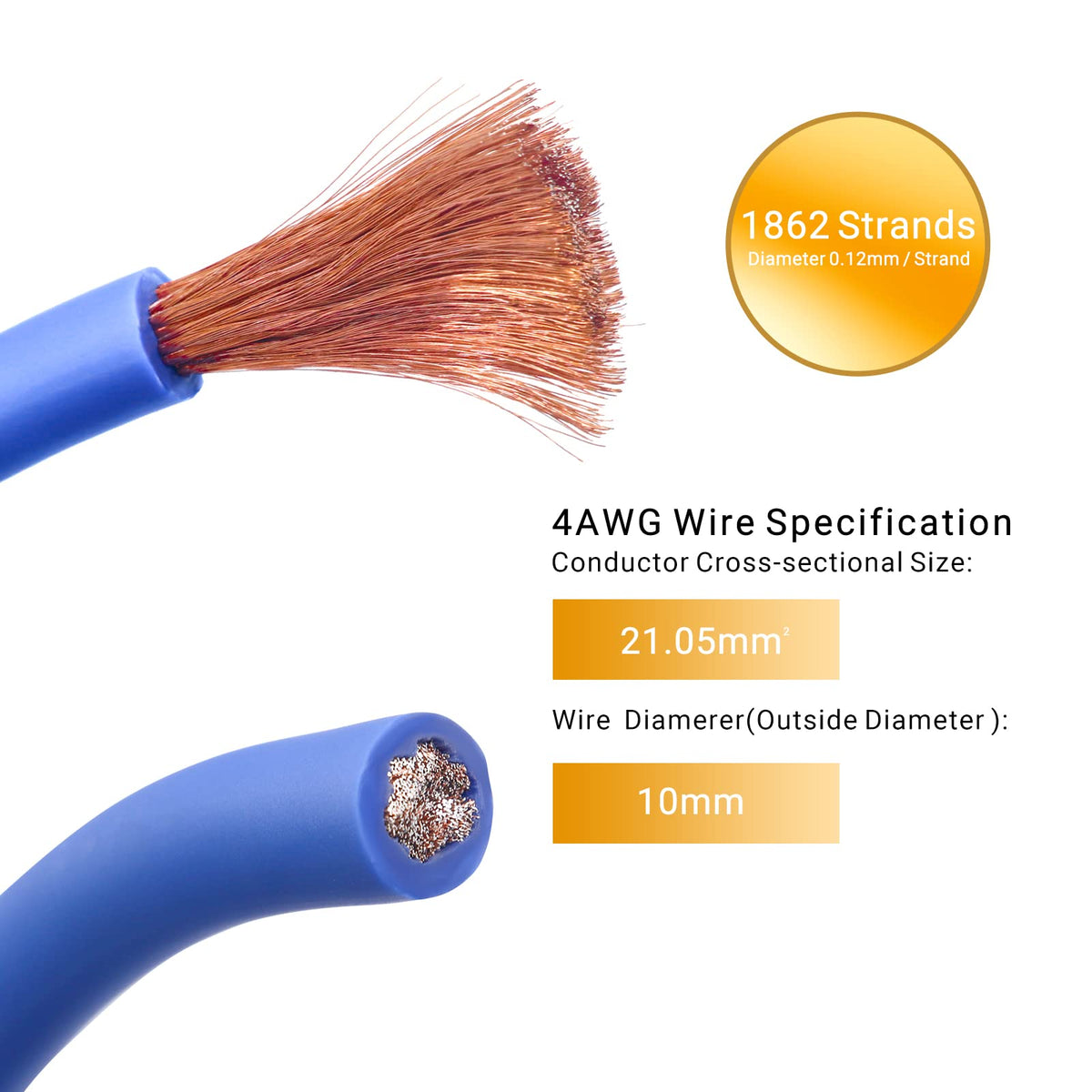 4 Gauge CCA Amplifier Wiring Kit with OFC RCA Cable H159489