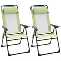 Folding Patio Dining Chairs Set of 2 Green E299055