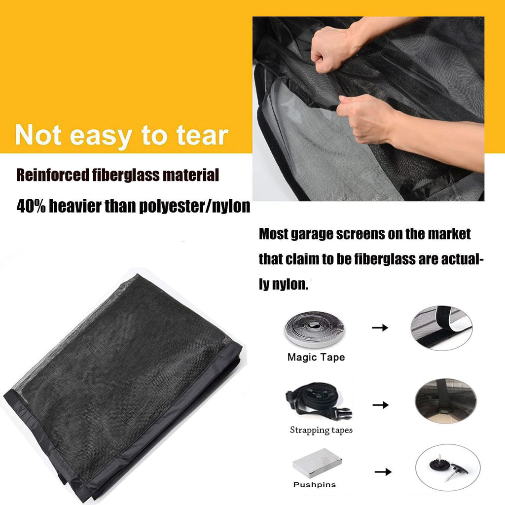9x7FT Fiberglass Magnetic Garage Door Screen I290
