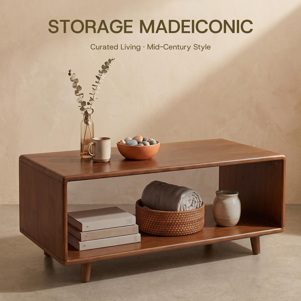 39" Rectangular Solid Wood Coffee Table P144
