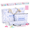 166 Pink Tiles Mahjong Set with 4 Clear Racks and Bag J6567