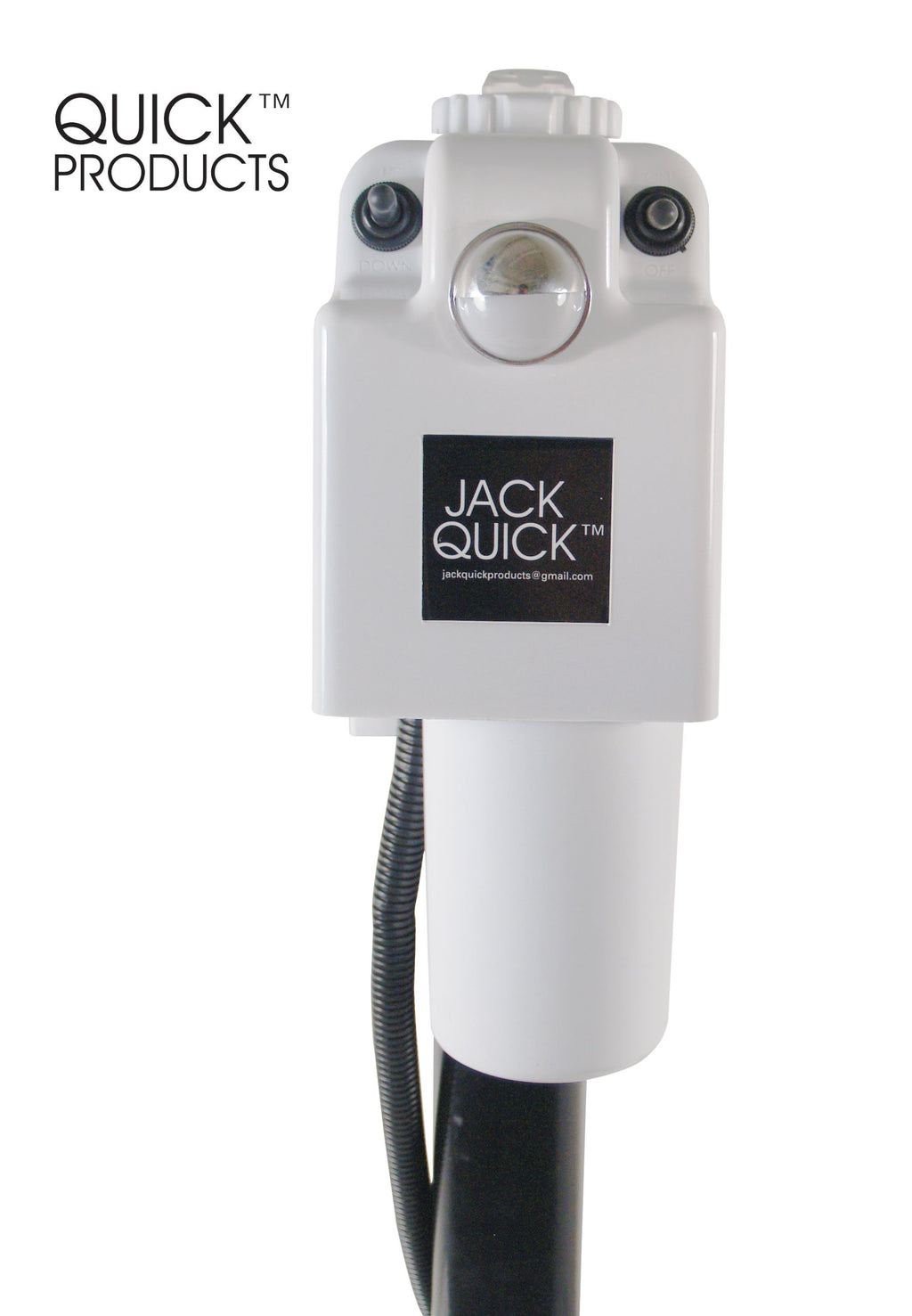 Electric Tongue Jack with 7-Way Plug, White Q281