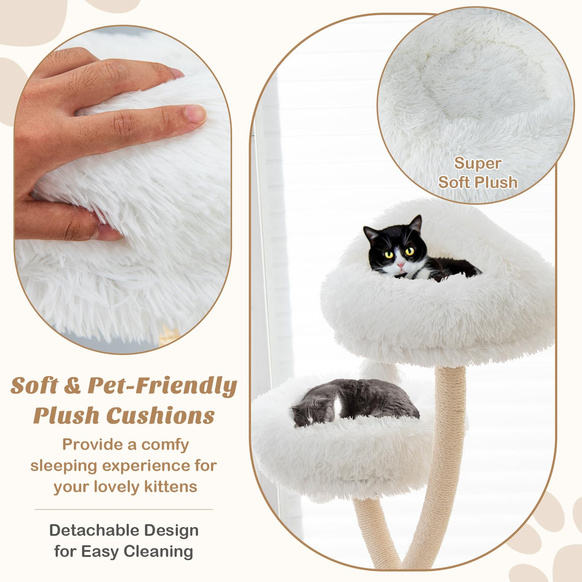 70" Tall Cat Tree with Scratching Posts and Board Q650