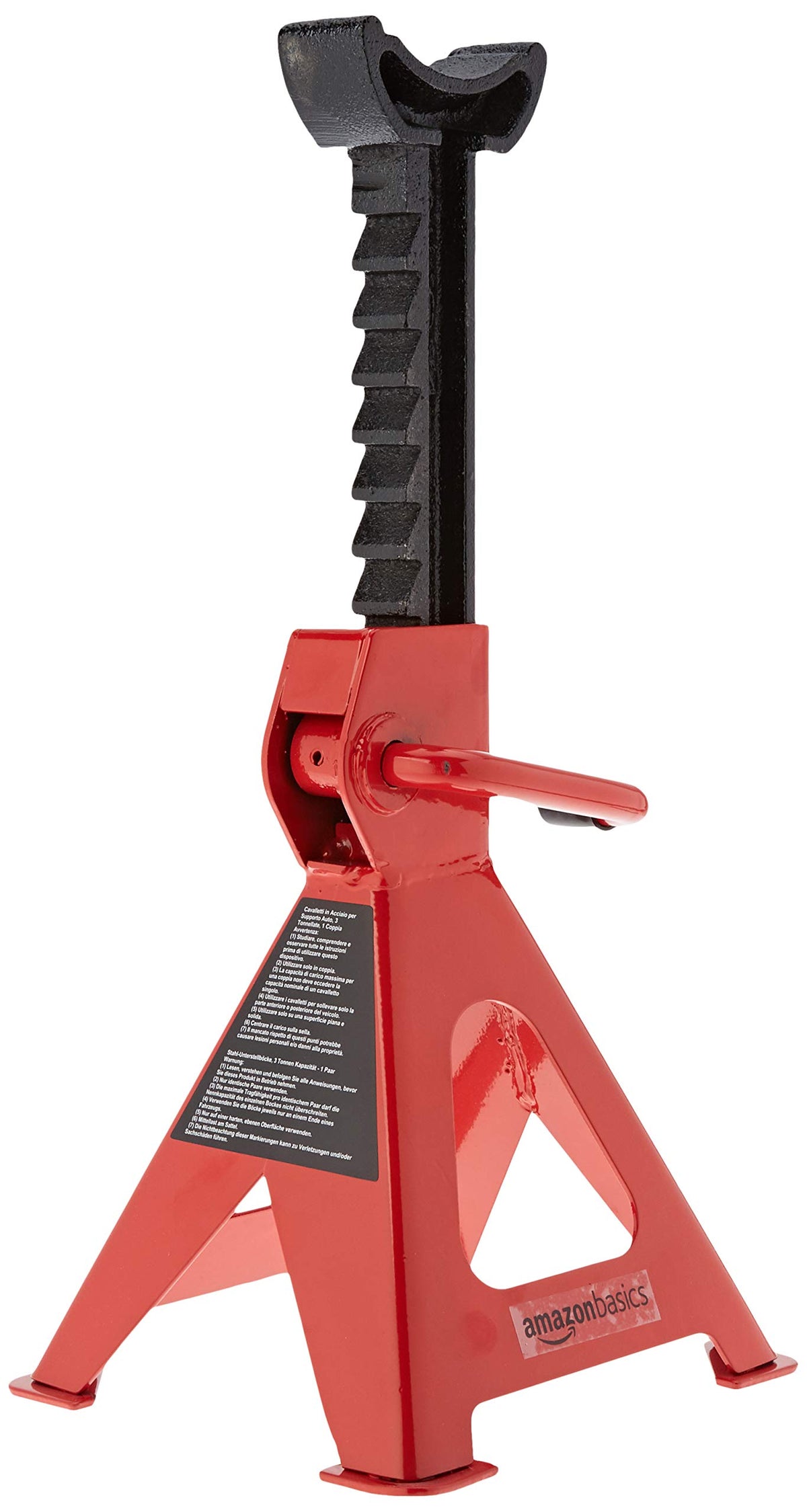 2 Ton Low Profile Floor Jack + 3 Ton Jack Stands, Black and Red M835