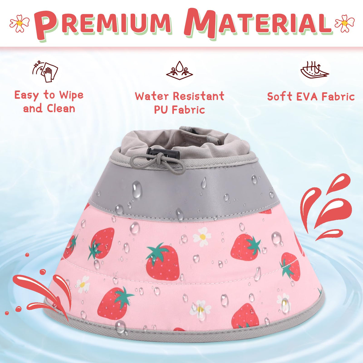 Soft Adjustable Foldable Cat Cone Collar P57807