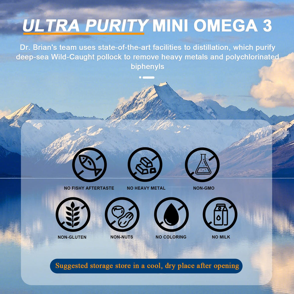 130 Softgel rTG Omega 3 Fish Oil Capsule with EPA/DHA Vitamin D E B1402