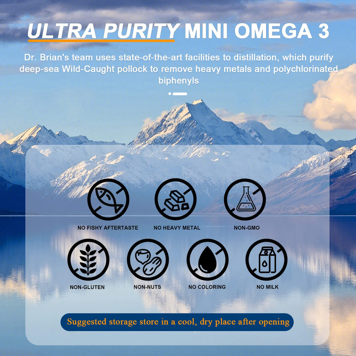 130 Softgel rTG Omega 3 Fish Oil Capsule with EPA/DHA Vitamin D E B1402