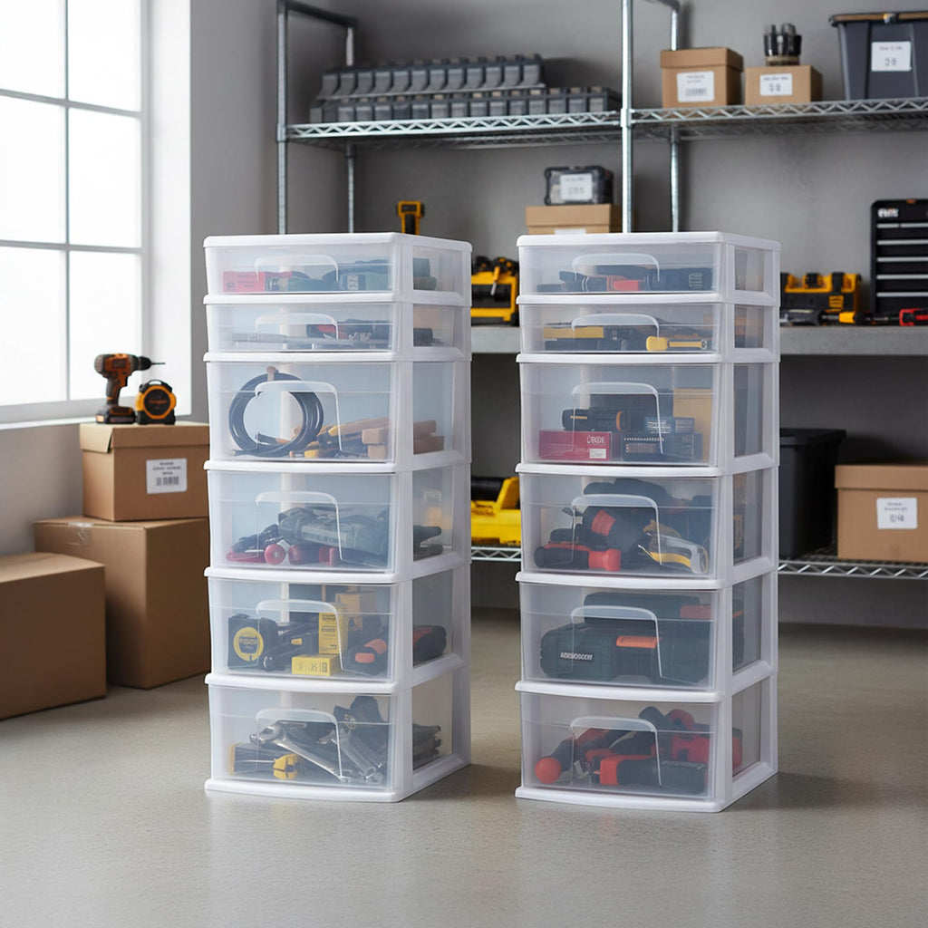 6 Drawer Plastic Storage Cart 2 Pack Z805