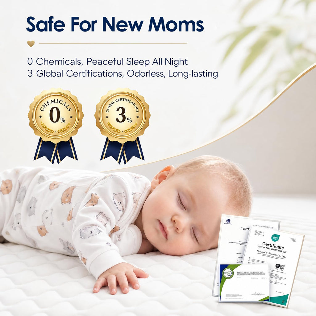 Crib Mattress, Dual Sided Memory Foam Toddler Bed Mattress D190