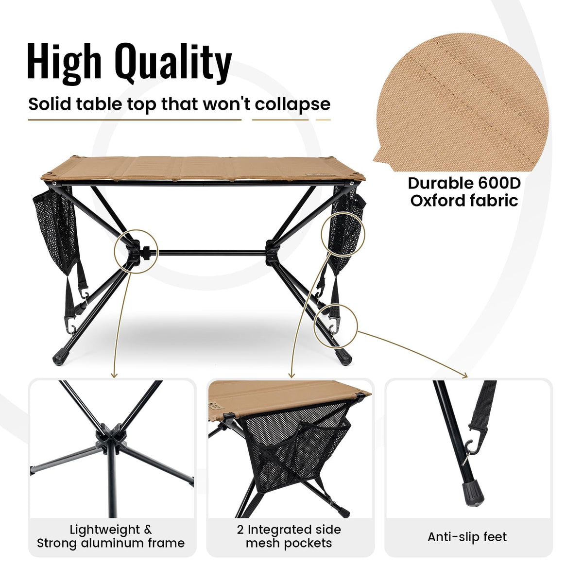 Ultralight Foldable Camping Table 2.4 lbs Y481