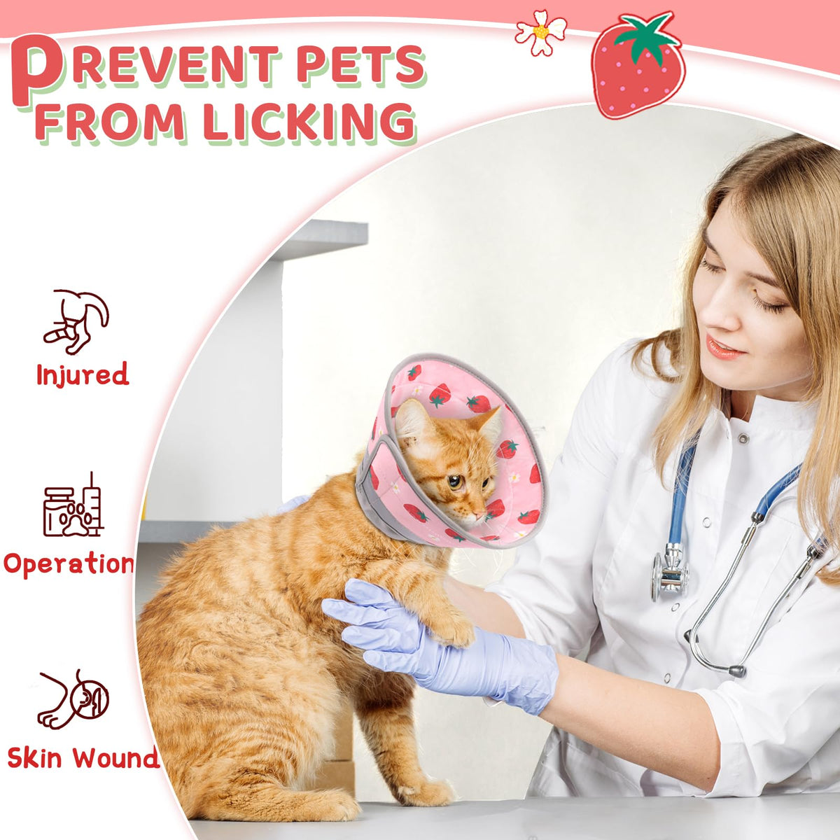 Soft Adjustable Foldable Cat Cone Collar P57807