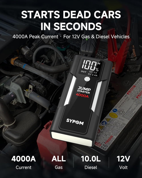12V Portable Car Jump Starter Power Pack U5675