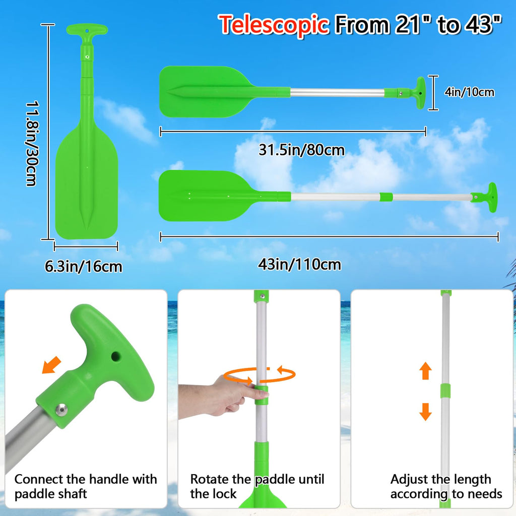 Telescoping Boat Paddle 2 Pack, 21"-43" Adjustable V67522