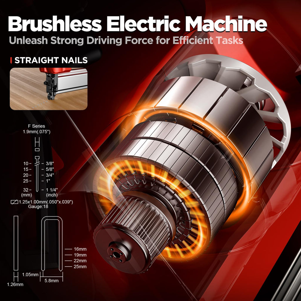 21V Brushless Cordless Pin Nailer Kit 2.0 Ah J2068