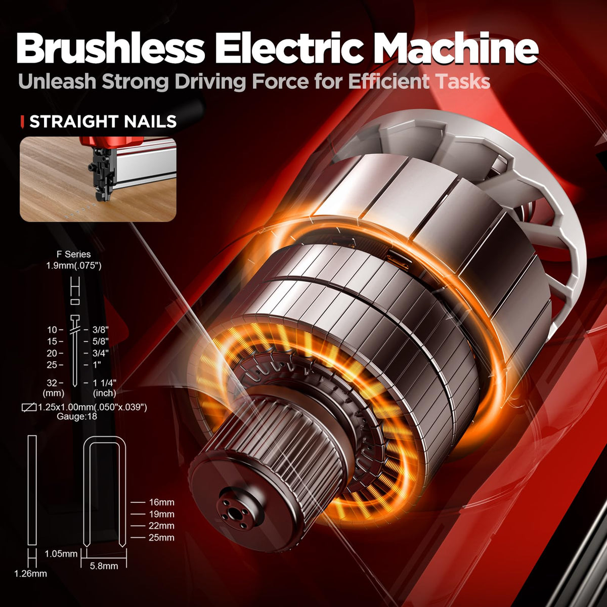 21V Brushless Cordless Pin Nailer Kit 2.0 Ah J2068