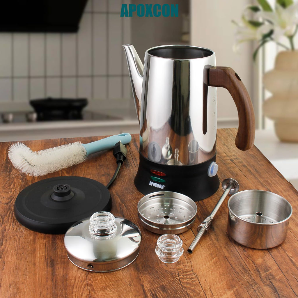 Electric Stainless Steel Coffee Percolator 8 Cup Z18122