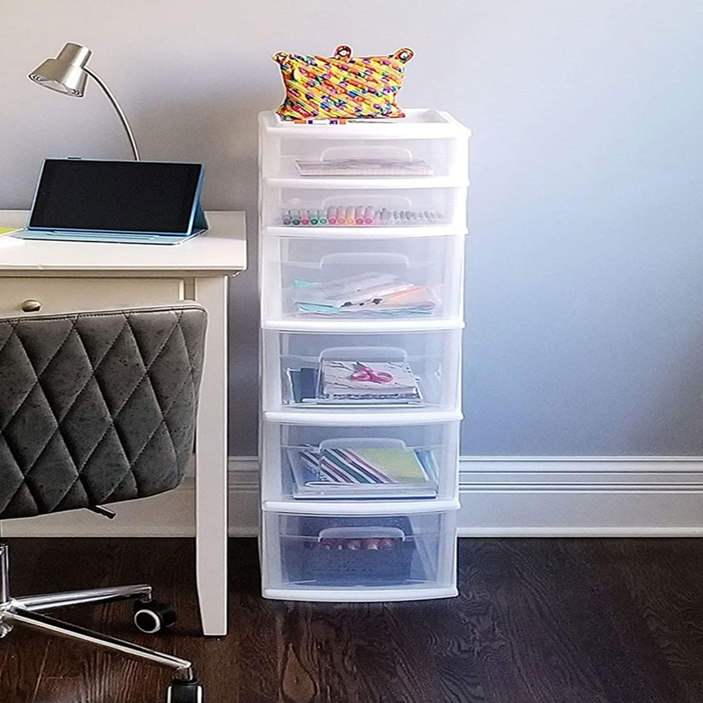 6 Drawer Plastic Storage Cart 2 Pack Z805