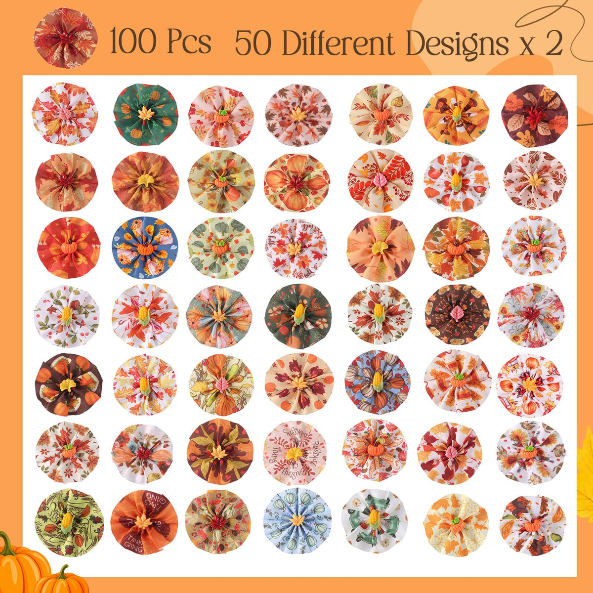 100 Pcs Pet Collar Flowers Charms N59437