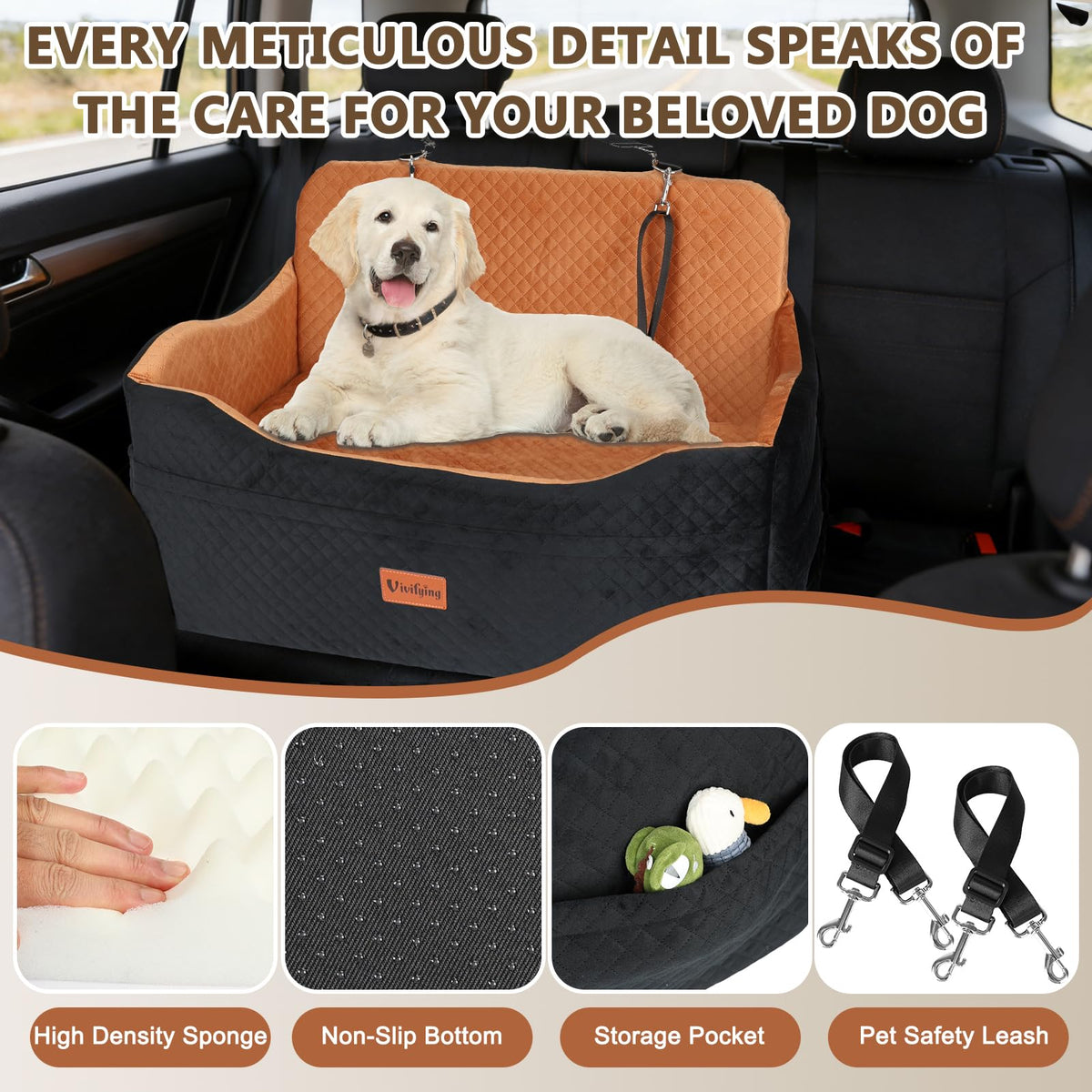 Large Dog Car Seat with 4 in Cushion M81570