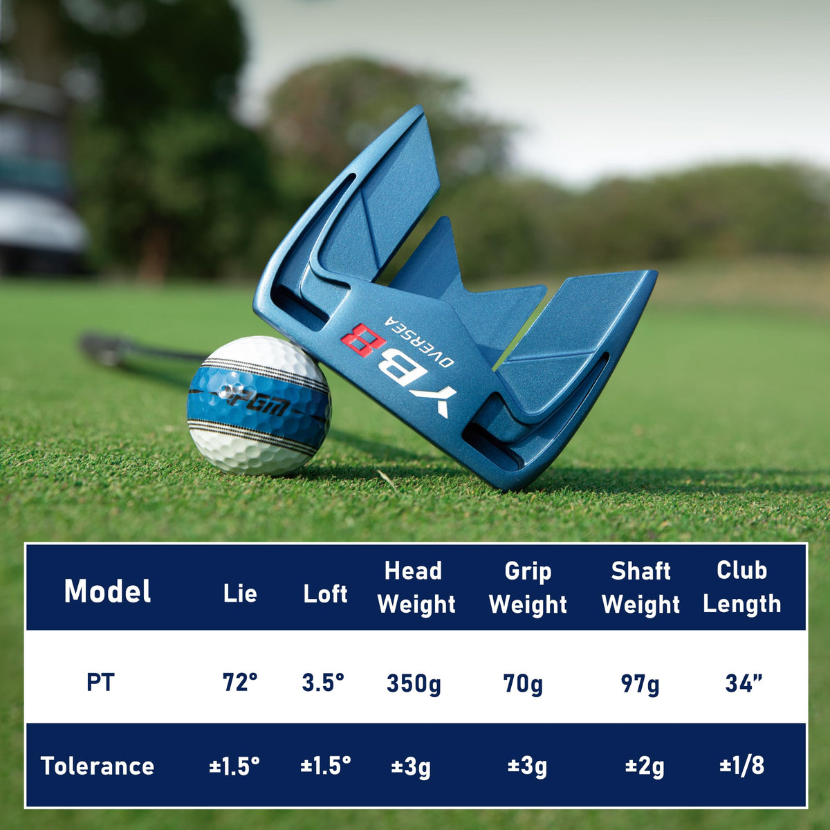 34" Right-Handed Mallet Golf Putter Z186