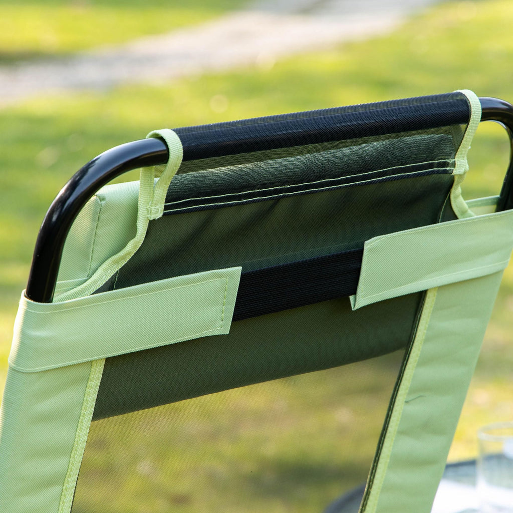 Folding Patio Dining Chairs Set of 2 Green E299055